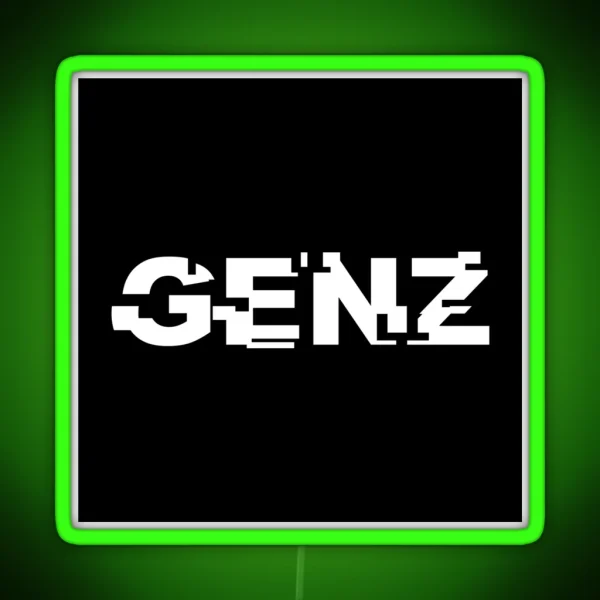 Static Glitch Genz RGB Neon Sign
