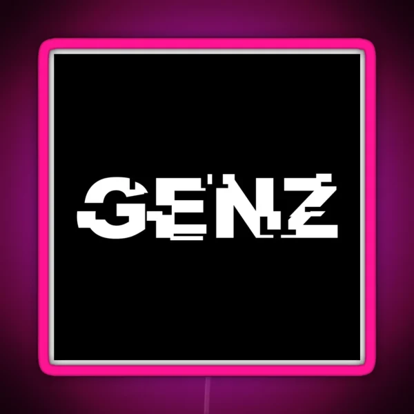 Static Glitch Genz RGB Neon Sign