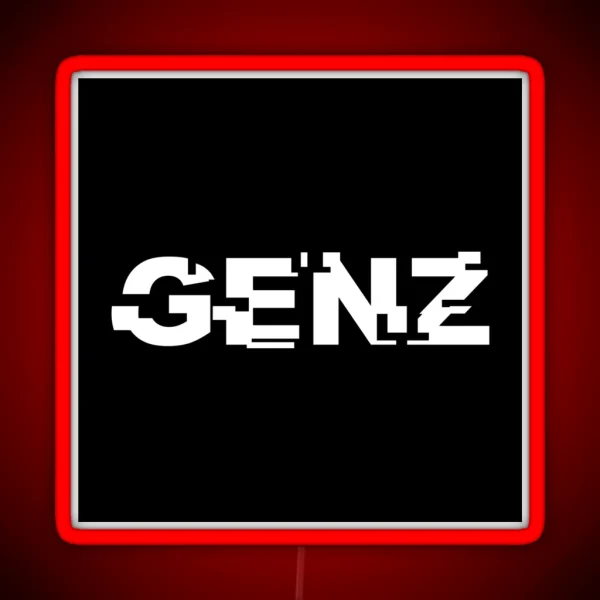 Static Glitch Genz RGB Neon Sign