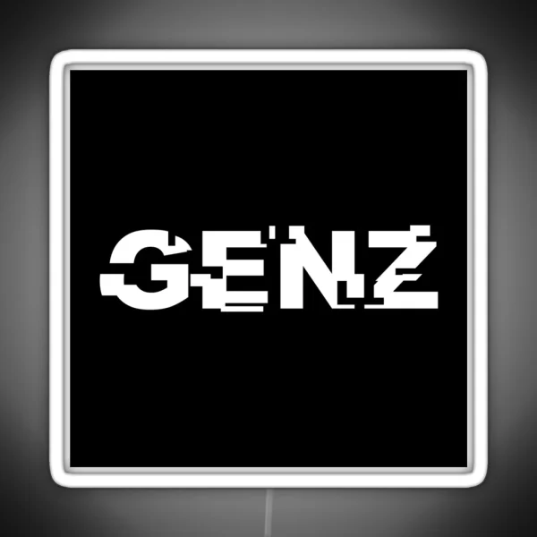 Static Glitch Genz RGB Neon Sign