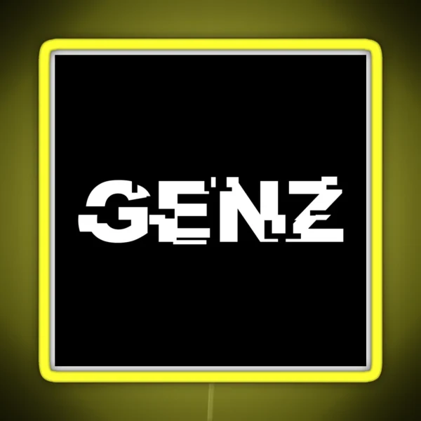Static Glitch Genz RGB Neon Sign