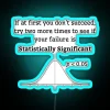 Neon statistics bell curve joke decor, quirky math office ambiance lighting