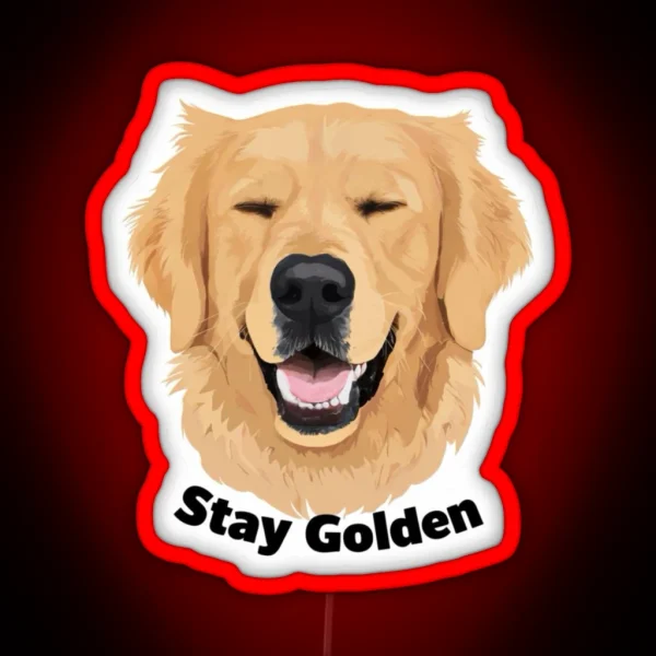 Stay Golden Retriever Led RGB Neon Sign