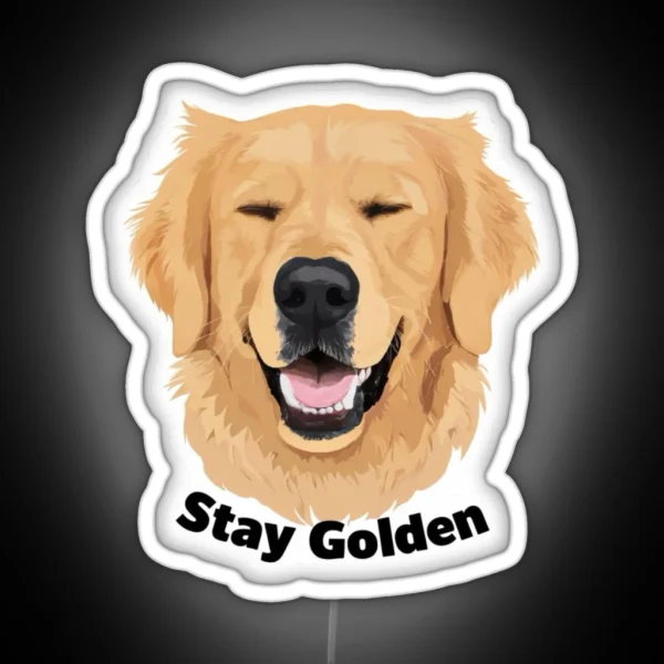 Stay Golden Retriever Led RGB Neon Sign