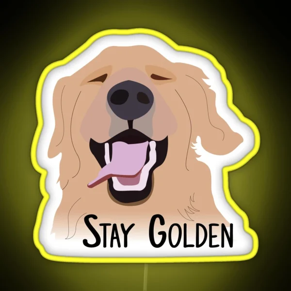 Stay Golden Retriever RGB Neon Sign