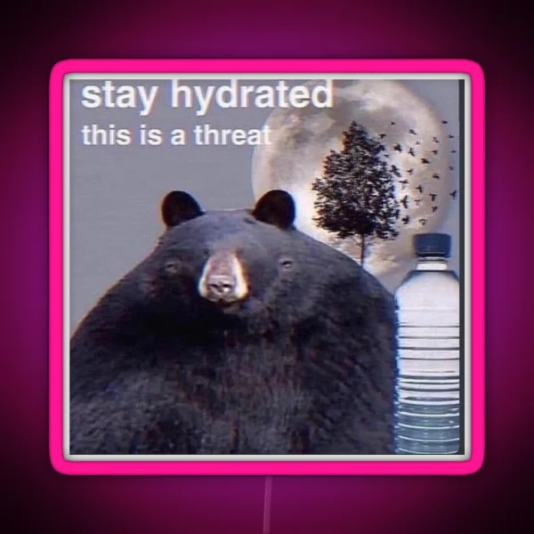 Stay Hydrated RGB Neon Sign