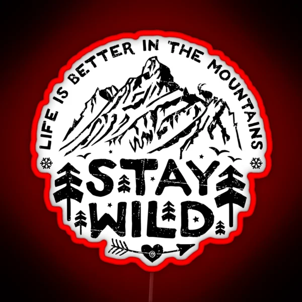 Stay Wild Black RGB Neon Sign