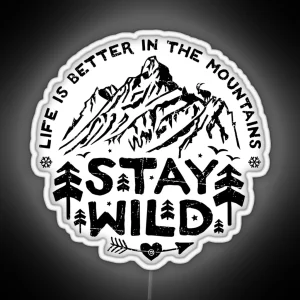 Stay Wild Black RGB Neon Sign