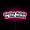 Modern Customizable RGB LED Sign with Neon Effect, Delulu Solulu Style