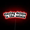 Vibrant Delulu Solulu RGB Neon Sign with Fun Retro Gaming Theme