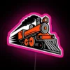RGB LED Digital Steam Train Speeding Mascot Neon Sign Decoration Gift