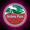 Stunning Italian flag colors inspired by Stelvio Pass scenic design.