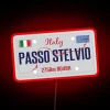 Neon glow tribute to Italy's highest mountain pass, Stelvio Pass