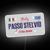 Drive Italy's iconic mountain pass with vibrant neon style souvenir