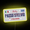 Customizable LED display for Stelvio Pass enthusiasts with vibrant color options
