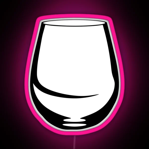 Stemless Wine Glass Tumbler RGB Neon Sign