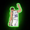 Vibrant RGB Neon Sign Celebrating Basketball Excellence in Home Decor