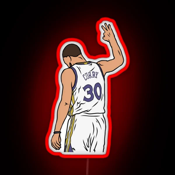 Steph 3 Point Celebration RGB Neon Sign