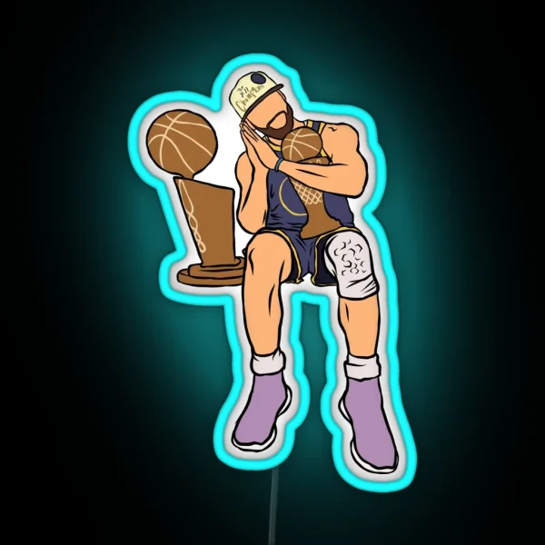 Steph Curry Championship Celebration RGB Neon Sign
