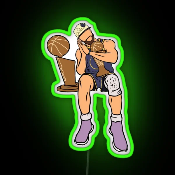 Steph Curry Championship Celebration RGB Neon Sign