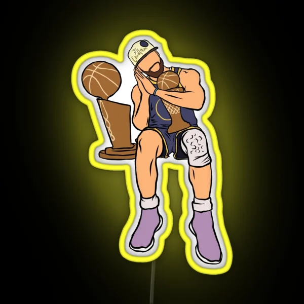 Steph Curry Championship Celebration RGB Neon Sign