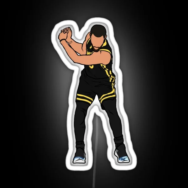 Steph Curry Golf Celebration RGB Neon Sign