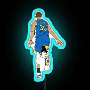 Stephen Curry Celebration RGB Neon Sign