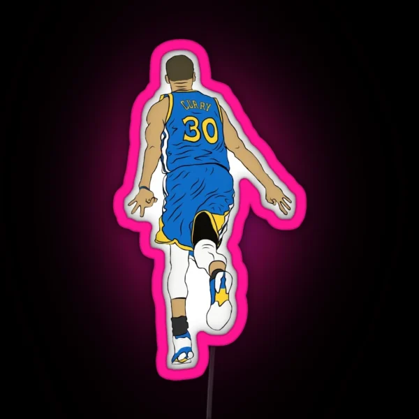 Stephen Curry Celebration RGB Neon Sign