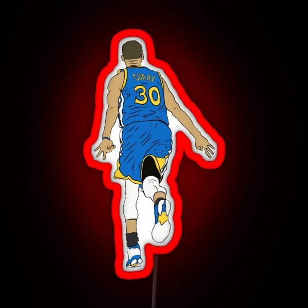 Stephen Curry Celebration RGB Neon Sign