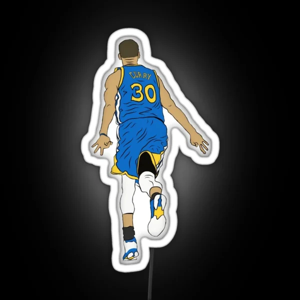 Stephen Curry Celebration RGB Neon Sign