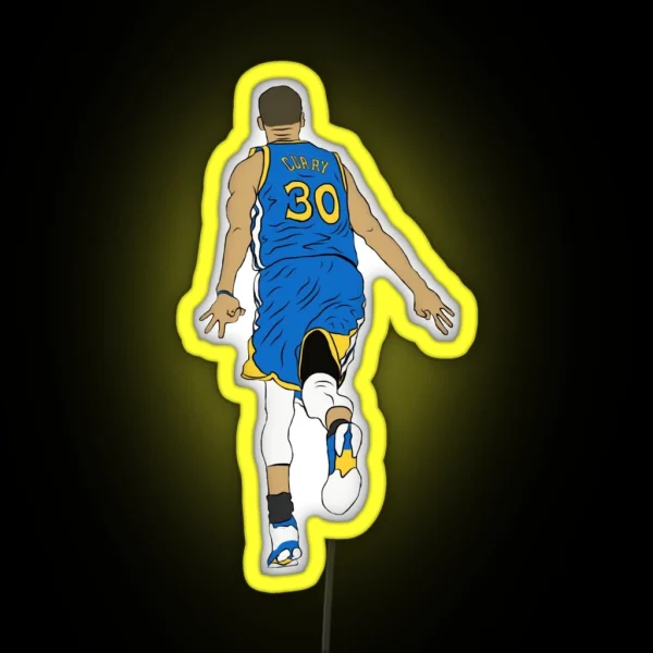 Stephen Curry Celebration RGB Neon Sign