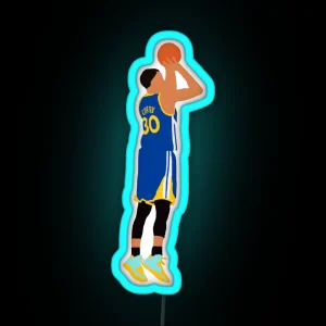 Stephen Curry Jumpshot RGB Neon Sign