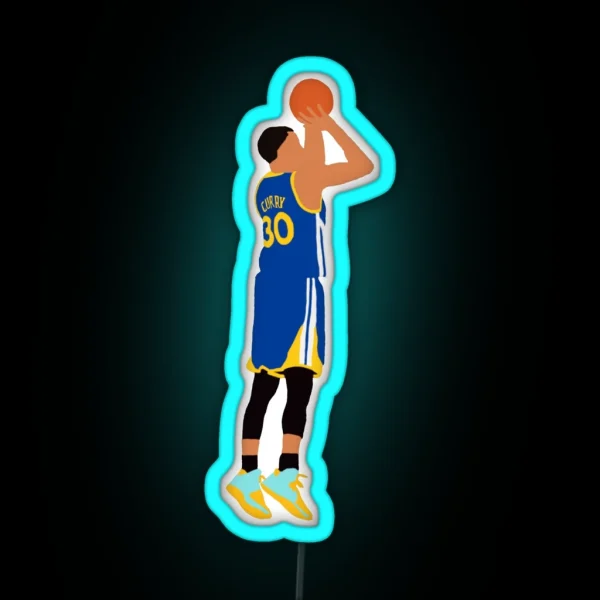 Stephen Curry Jumpshot RGB Neon Sign
