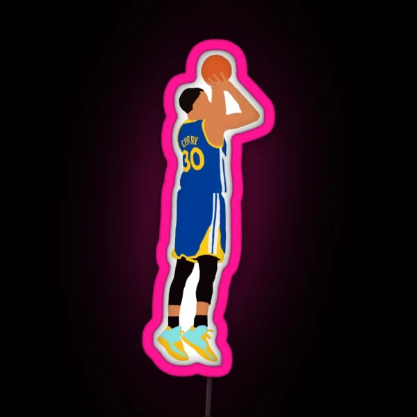Stephen Curry Jumpshot RGB Neon Sign