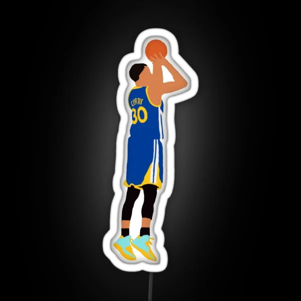 Stephen Curry Jumpshot RGB Neon Sign