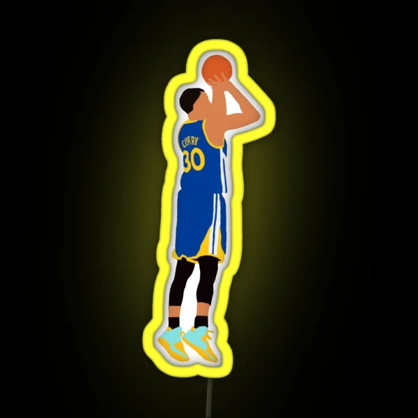 Stephen Curry Jumpshot RGB Neon Sign