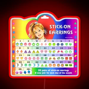 Stick On Earrings RGB Neon Sign