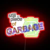 Still a piece of garbage in a neon glow.