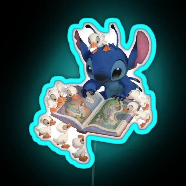 Stitch Ducks RGB Neon Sign