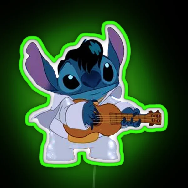 Stitch Elvis RGB Neon Sign