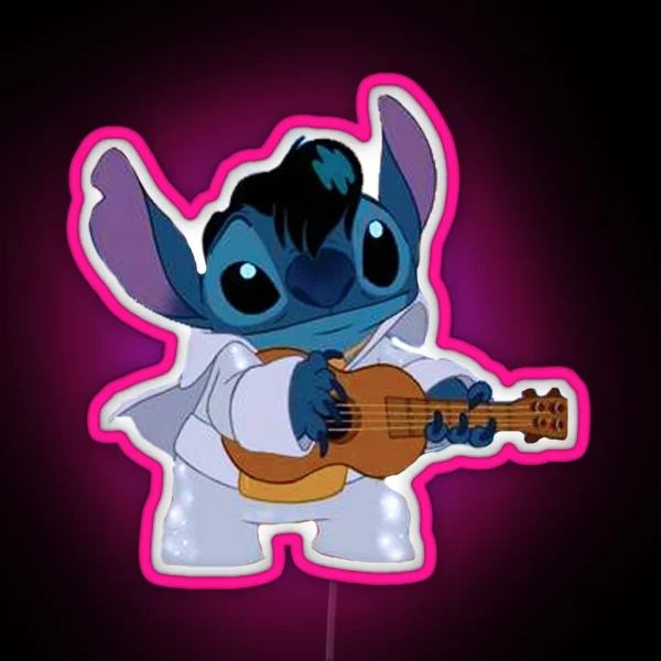 Stitch Elvis RGB Neon Sign