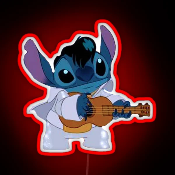 Stitch Elvis RGB Neon Sign