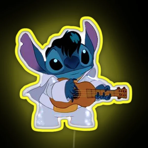 Stitch Elvis RGB Neon Sign