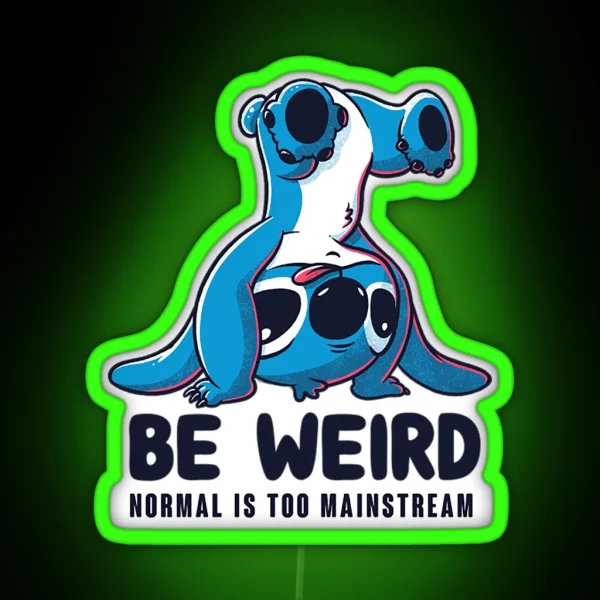 Stitch Ledbe Weird Funny Alien Experiment RGB Neon Sign