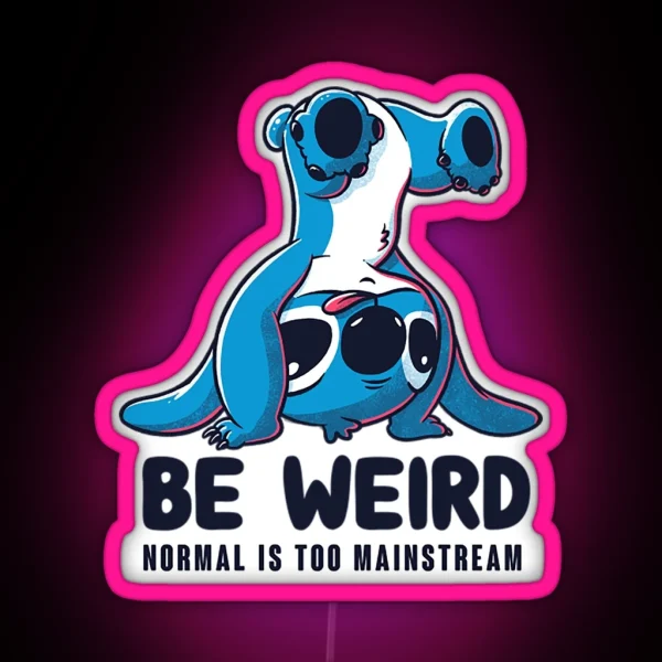 Stitch Ledbe Weird Funny Alien Experiment RGB Neon Sign