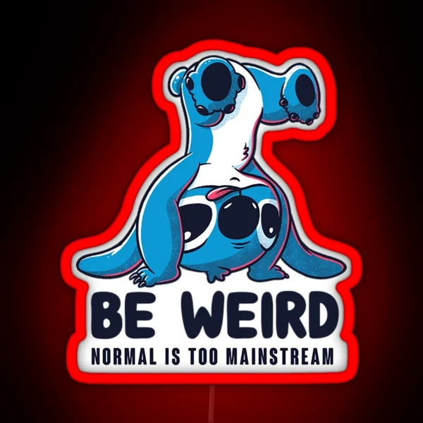 Stitch Ledbe Weird Funny Alien Experiment RGB Neon Sign