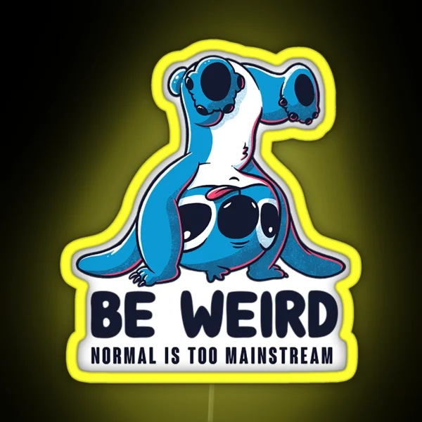 Stitch Ledbe Weird Funny Alien Experiment RGB Neon Sign