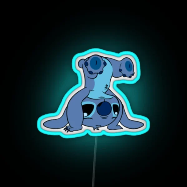 Stitch Upsidedown RGB Neon Sign