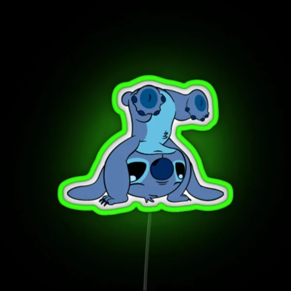Stitch Upsidedown RGB Neon Sign