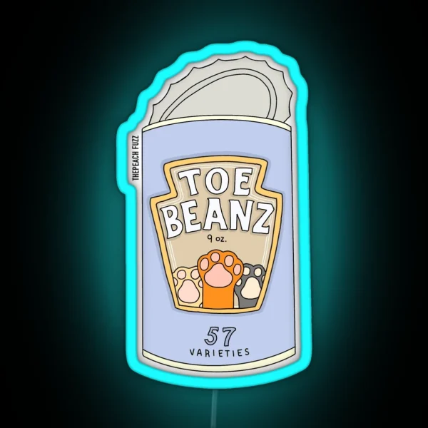 Stocking Up On Toe Beans The Peach Fuzz RGB Neon Sign